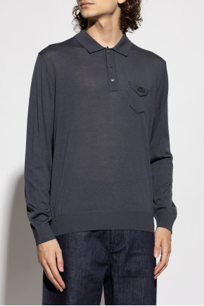 LACOSTE RUNWAY Wool polo with long sleeves