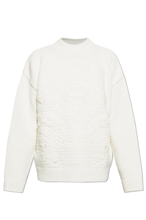 Wool sweater with logo