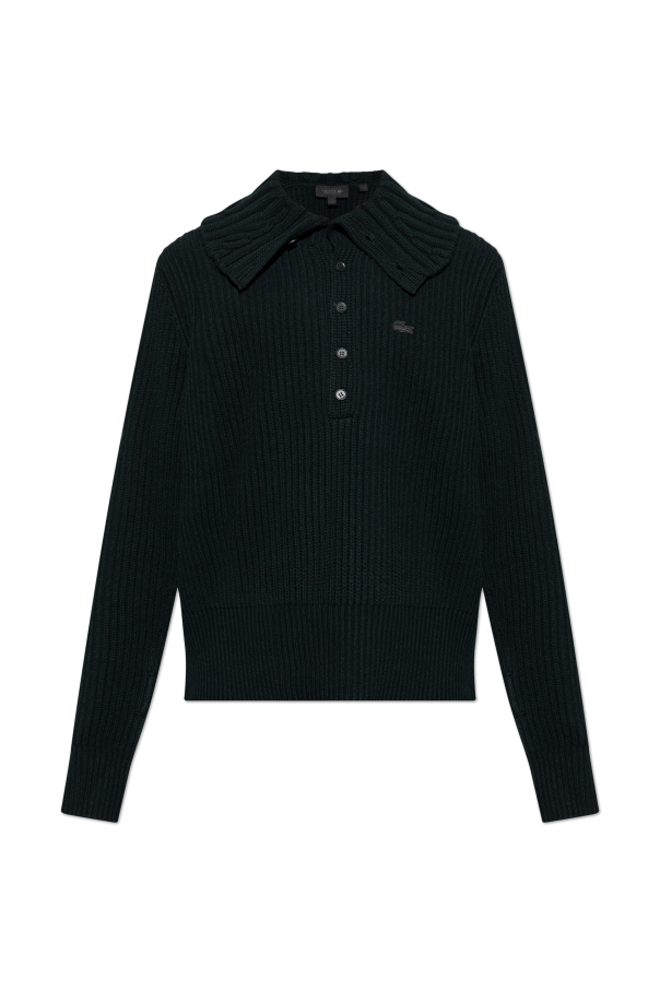 Wool sweater with wide collar od LACOSTE RUNWAY