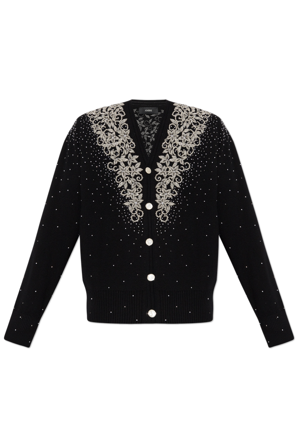 Cardigan with shimmering appliqués od Amiri
