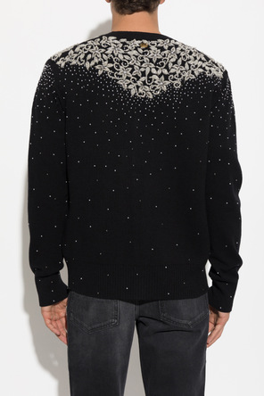 Amiri Cardigan mit schimmernden Applikationen