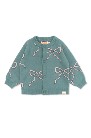 Cardigan with Bow Motif