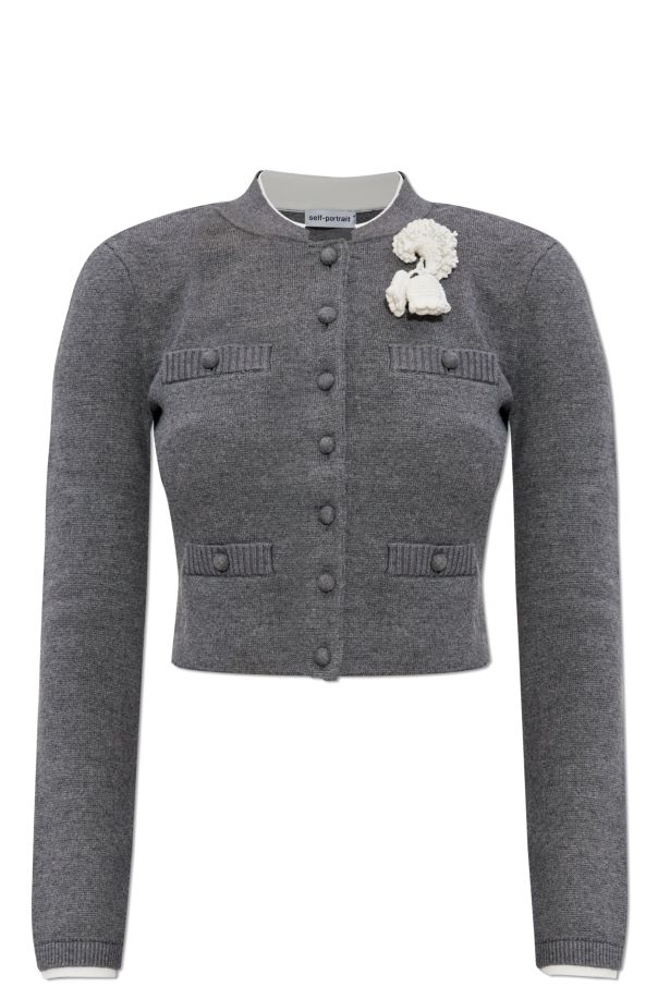 Cardigan with applique od Self-Portrait
