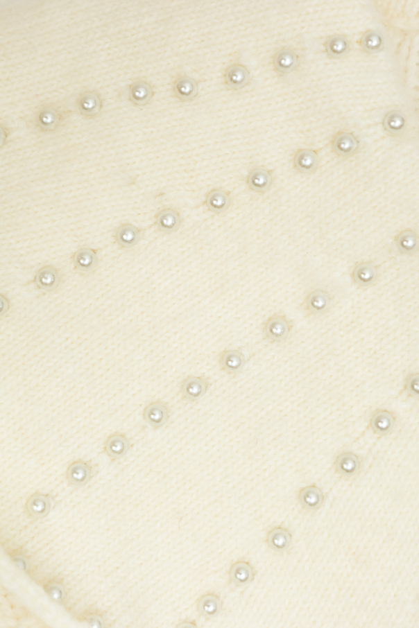 Self-Portrait Kids Cardigan with pearl appliqués