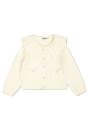 Cardigan with pearl appliqués