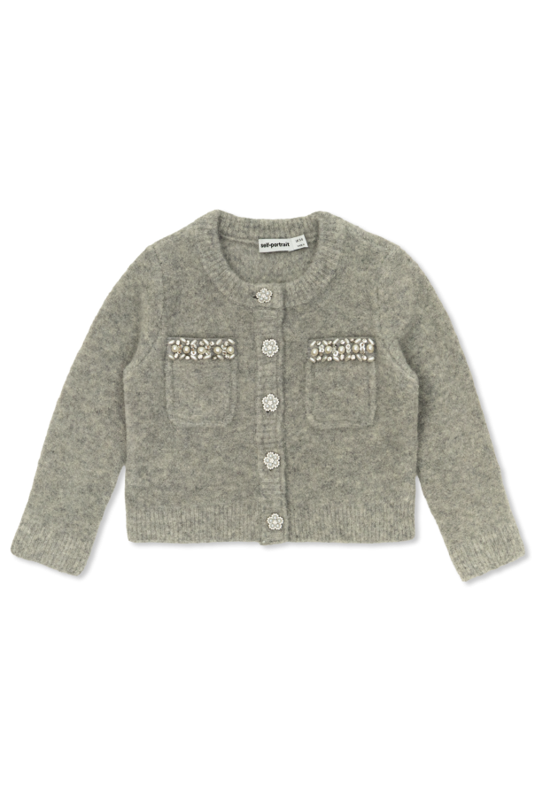 Cardigan with shimmering appliqués, zdjęcie 1 Cardigan with shimmering appliqués od Self-Portrait Kids