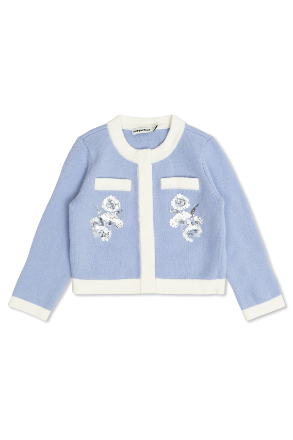 Cardigan with shimmering appliqués, zdjęcie 1 Cardigan with shimmering appliqués od Self-Portrait Kids