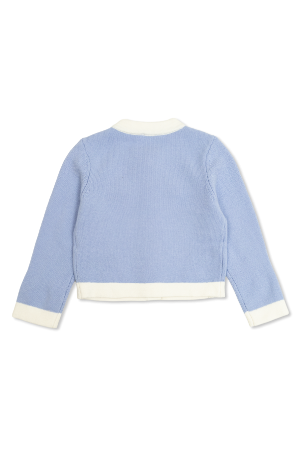 Self-Portrait Kids Cardigan with shimmering appliqués