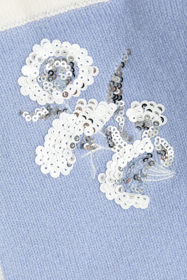 Self-Portrait Kids Cardigan with shimmering appliqués