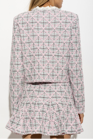 Self-Portrait Cardigan with floral trim