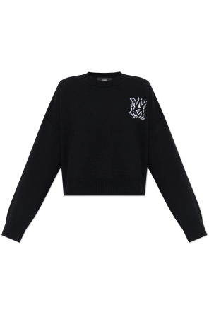 Wool sweater with logo