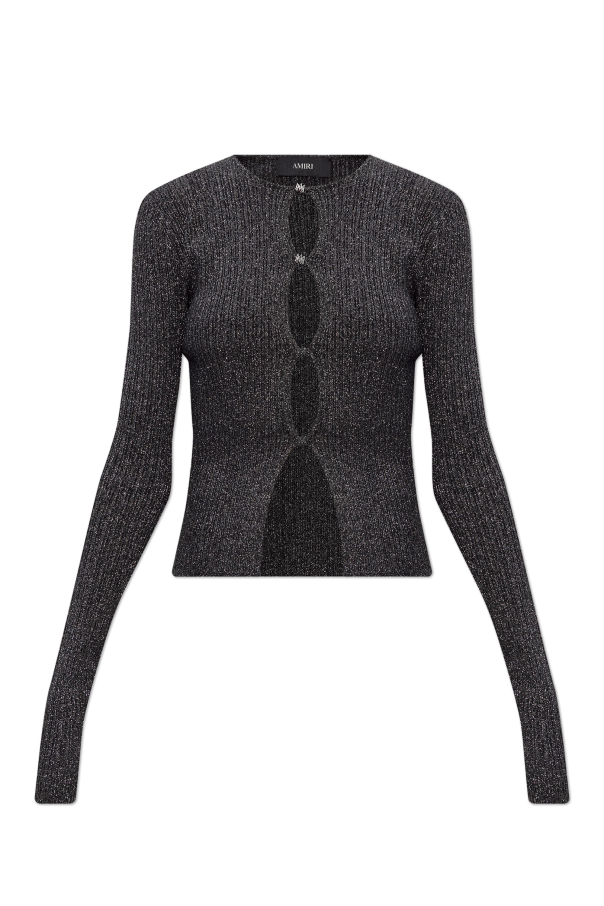 Amiri Strickjacke mit metallisiertem Faden