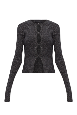 Strickjacke mit metallisiertem Faden