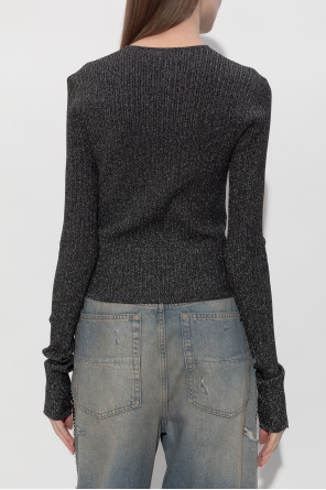 Amiri Strickjacke mit metallisiertem Faden