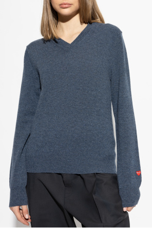 Comme des Garçons Play Suéter con cuello en V
