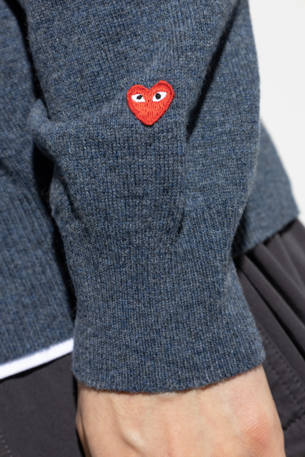 Comme des Garçons Play Cárdigan con parche de logo