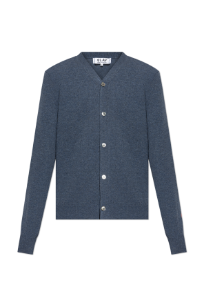 Cardigan with logo patch