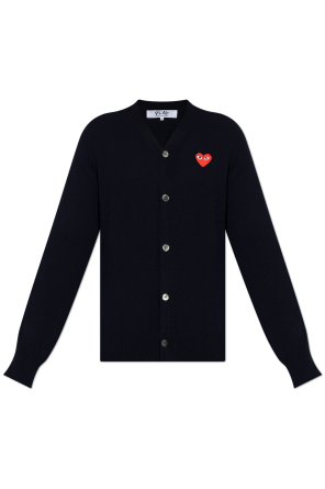 Wool cardigan with patch od Comme des Garçons Play