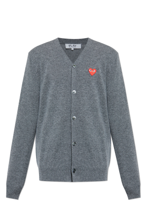 Cardigan with logo patch