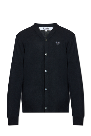 Cardigan with logo patch