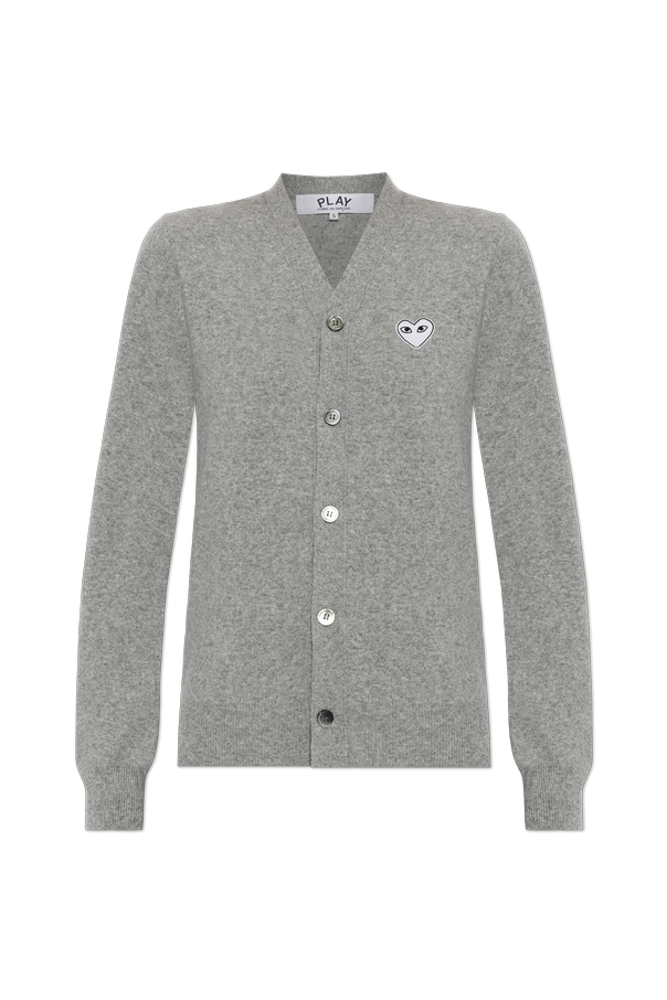 Wool cardigan with logo patch od Comme des Garçons Play
