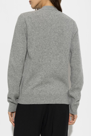 Comme des Garçons Play Wełniany kardigan z naszywką z logo