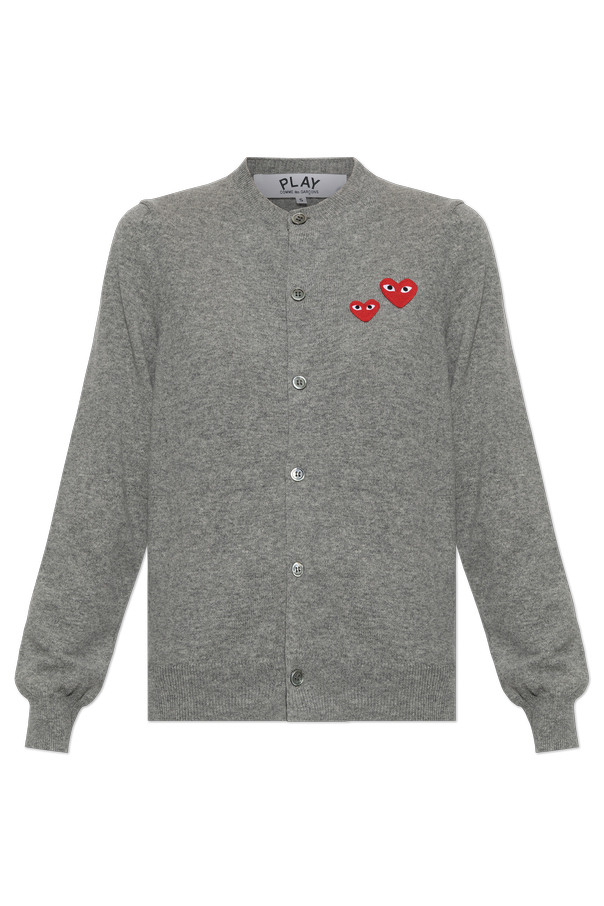Wool cardigan with logo patch od Comme des Garçons Play