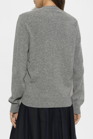 Comme des Garçons Play Wełniany kardigan z naszywką z logo