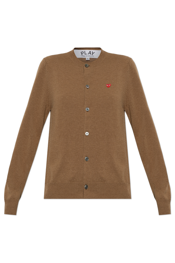 Wool cardigan with logo patch od Comme des Garçons Play
