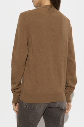 Comme des Garçons Play Wełniany kardigan z naszywką z logo