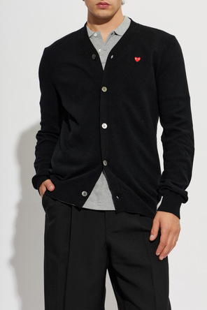 Comme des Garçons Play Cárdigan de lana con parche con el logo