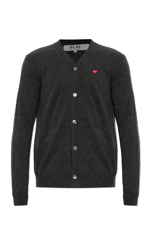 Wool cardigan with logo patch od Comme des Garçons Play
