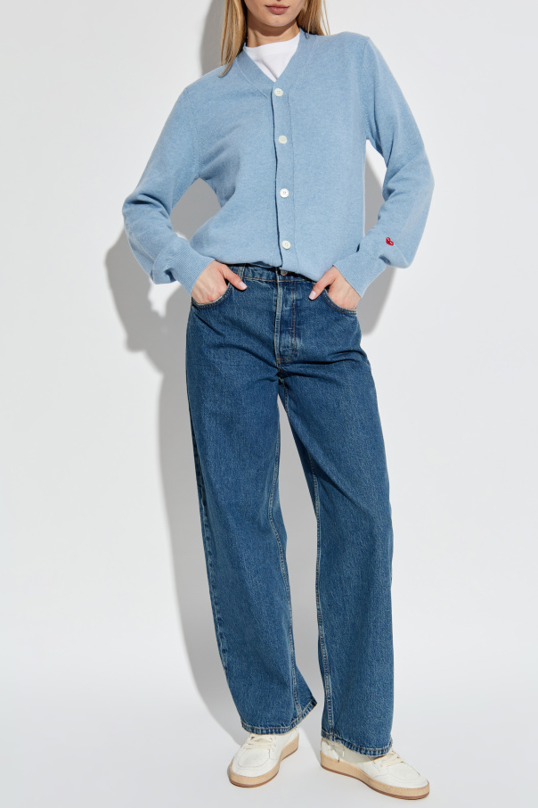 Comme des Garçons Play Cardigan with logo patch