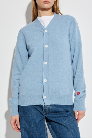 Comme des Garçons Play Cardigan with logo patch