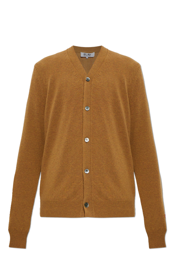 Wool cardigan with logo patch od Comme des Garçons Play