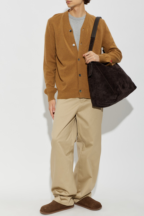 Comme des Garçons Play Wool cardigan with logo patch
