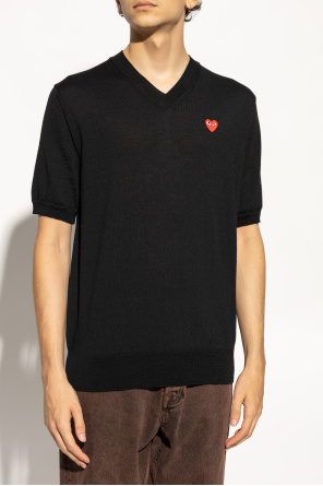 Comme des Garçons Play Woolen V-neck T-shirt