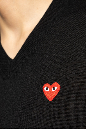 Comme des Garçons Play Woolen V-neck T-shirt