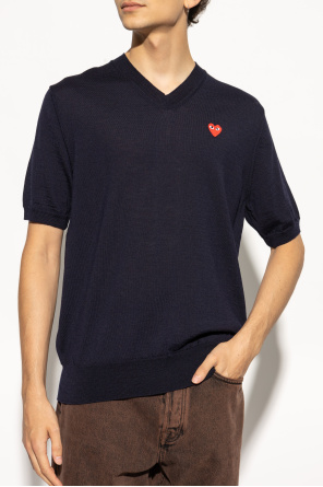 Comme des Garçons Play Wool V-neck T-shirt