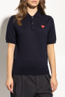 Comme des Garçons Play NAVY BLUE Wool Polo