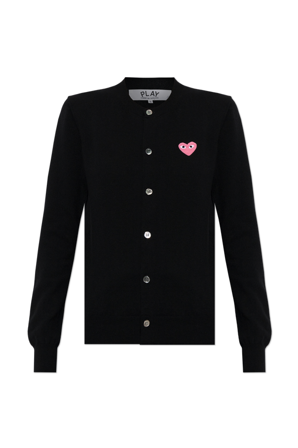 Wool cardigan with logo patch od Comme des Garçons Play