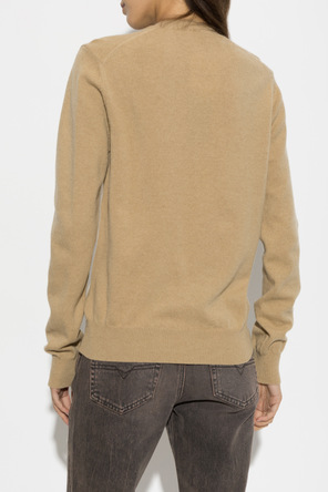 Comme des Garçons Play Wełniany kardigan z naszywką z logo