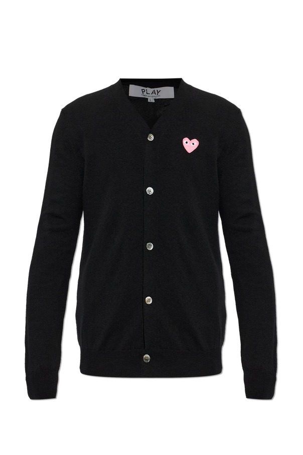 Wool cardigan with logo patch od Comme des Garçons Play