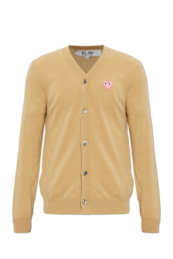 Wool cardigan with logo patch od Comme des Garçons Play