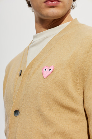 Comme des Garçons Play Cárdigan de lana con parche de logo
