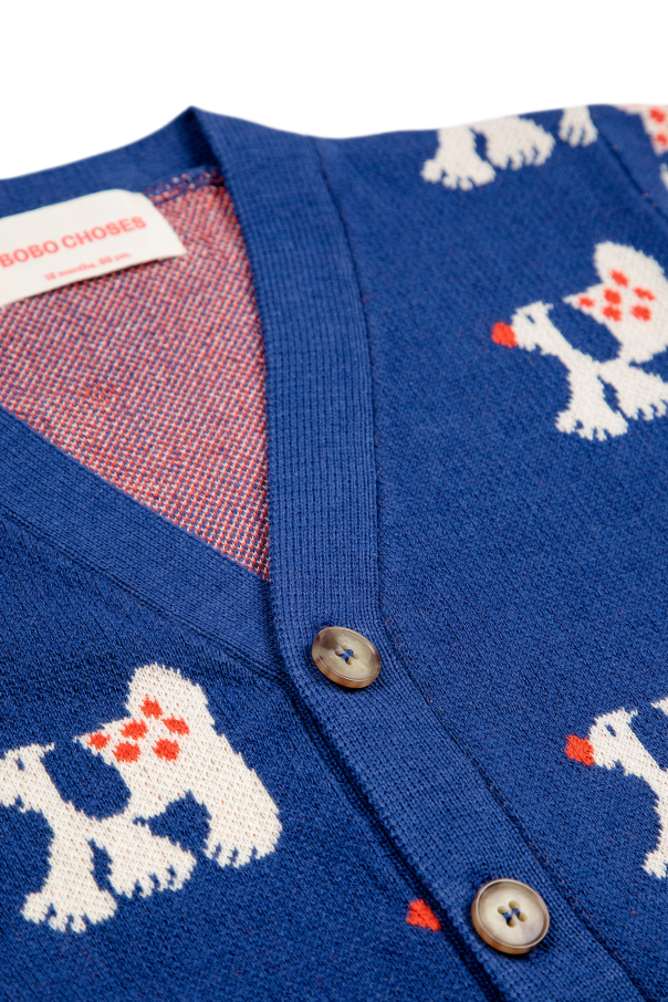 Bobo Choses Cardigan with dog motif