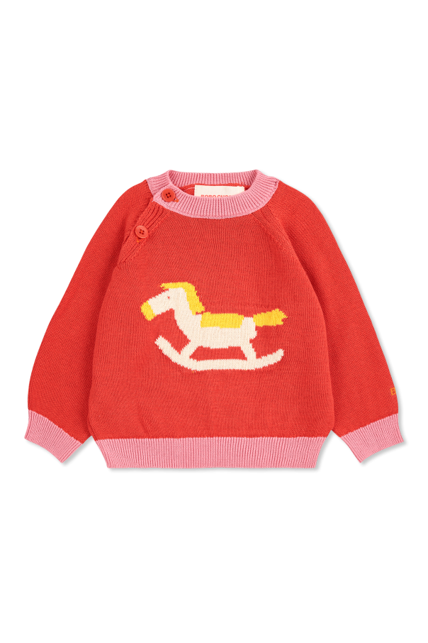 Cotton sweater with a crew neck od Bobo Choses