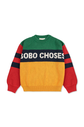 Cotton sweater with logo