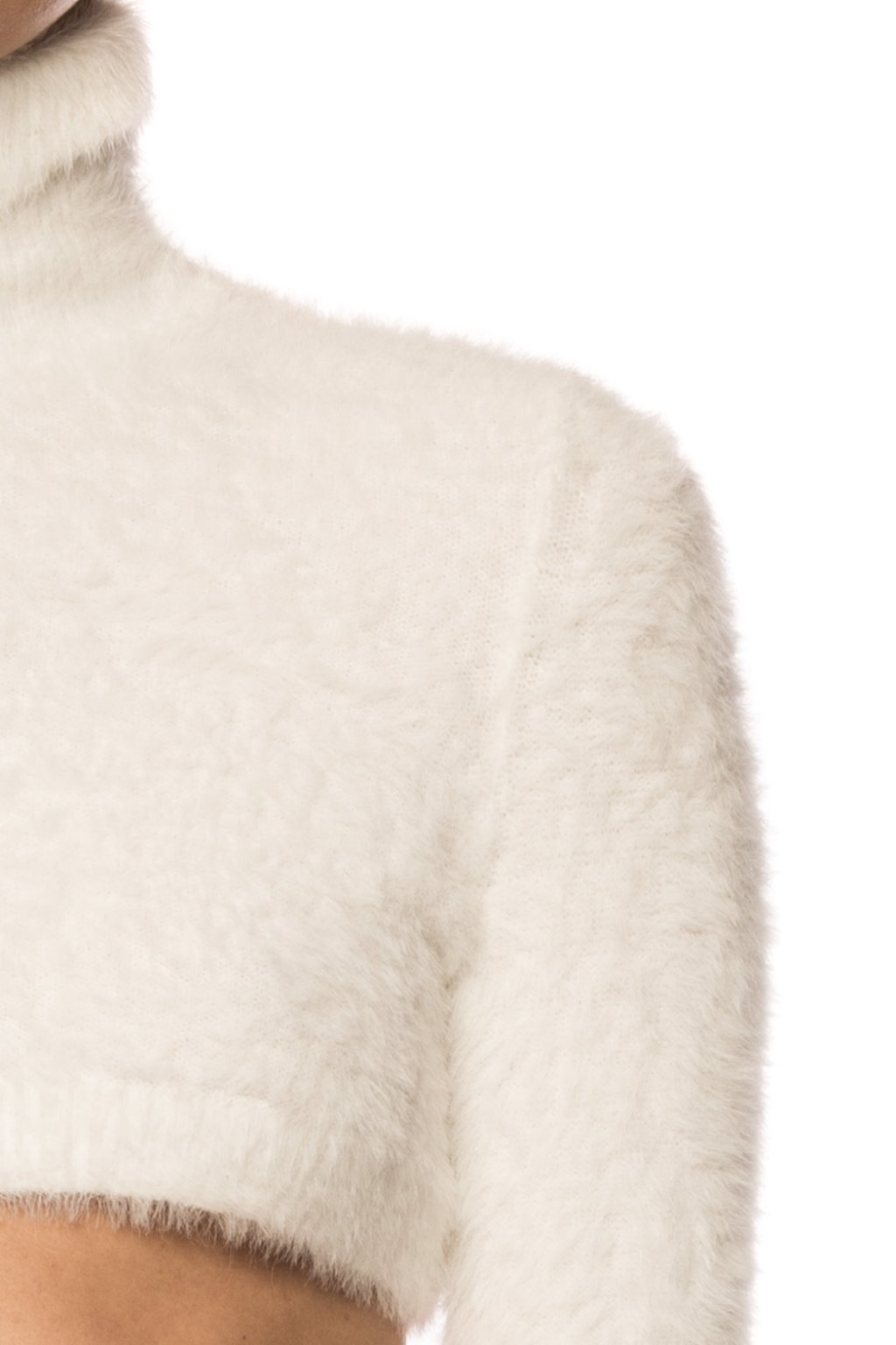 fur turtleneck sweater