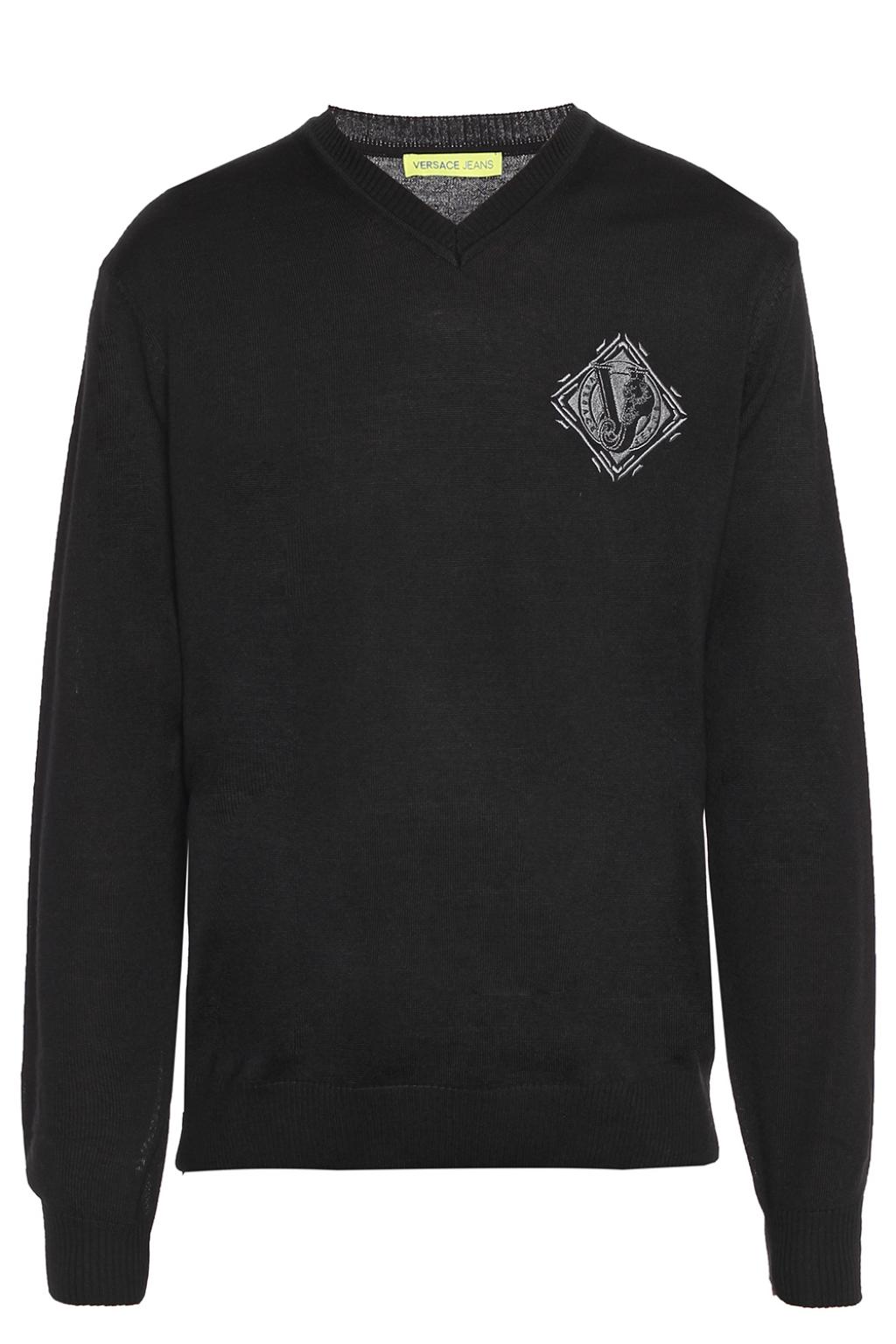 versace v neck sweater